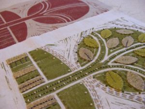 Creating Embellished Lino Prints On Fabric